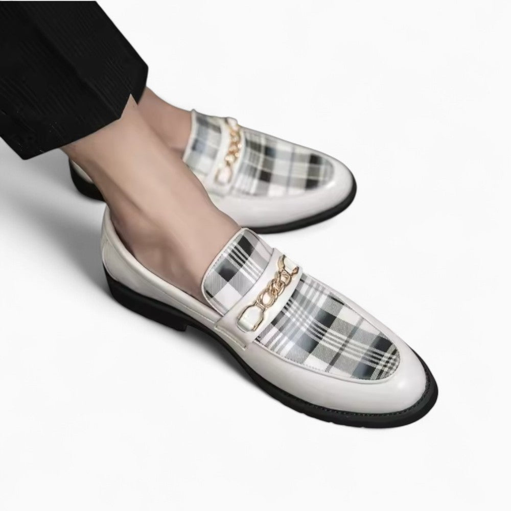 Mocassins Souples Effet Cuir Tendances Avec Boucle Dorée Pour Homme