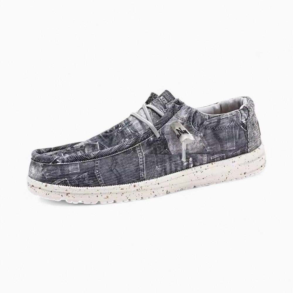 Mocassins souples décontractés en jean délavé