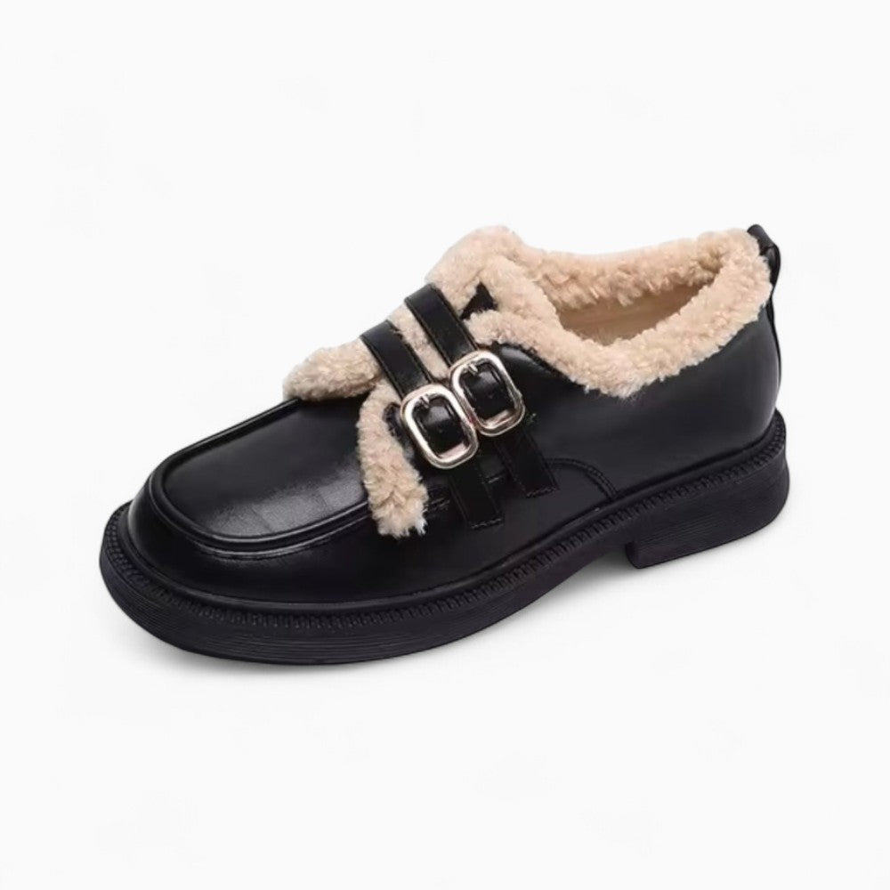 Mocassins Souples D’hiver En Bouclette Et Fourrure Pour Femmes