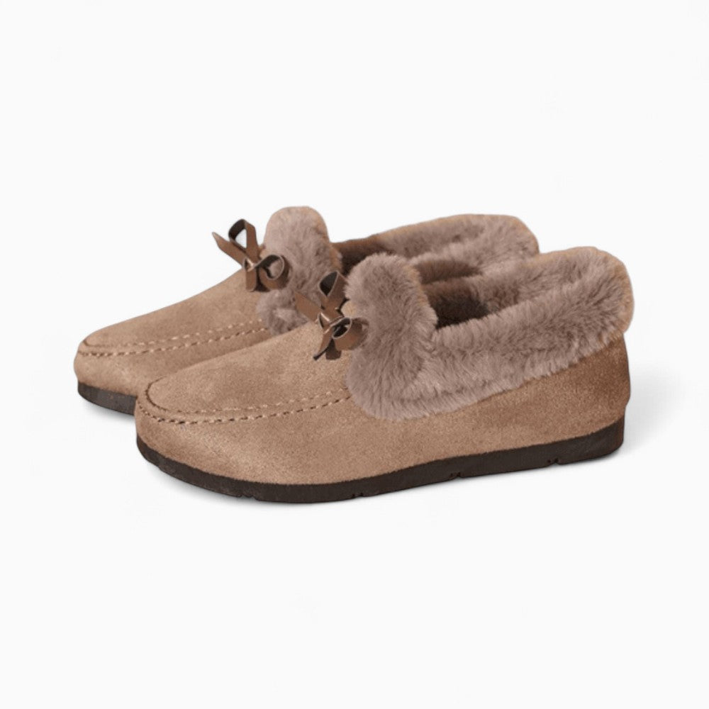Mocassins Souples D’hiver Élégants En Fausse Fourrure