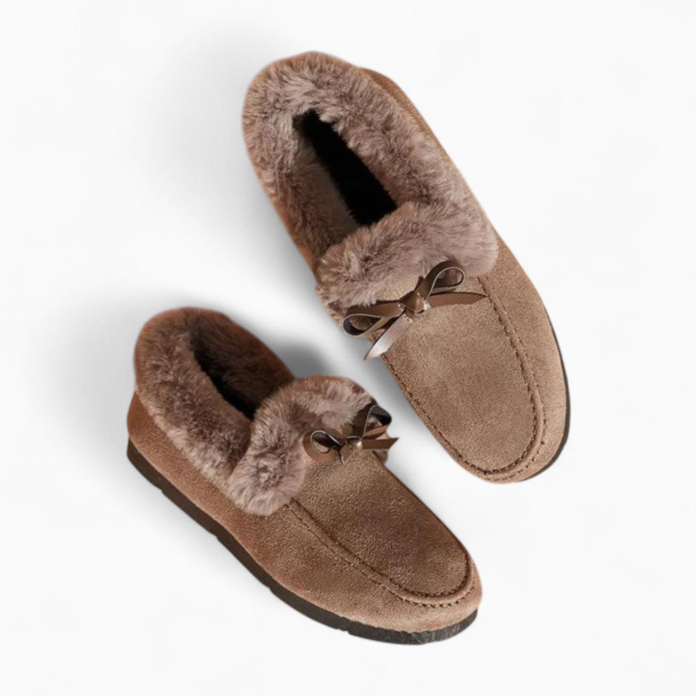 Mocassins Souples D’hiver Élégants En Fausse Fourrure