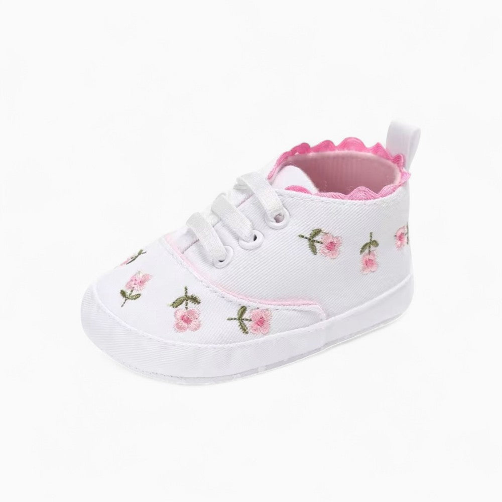 Mocassins Souples Avec Motif Fleur Pour Bébé Fille