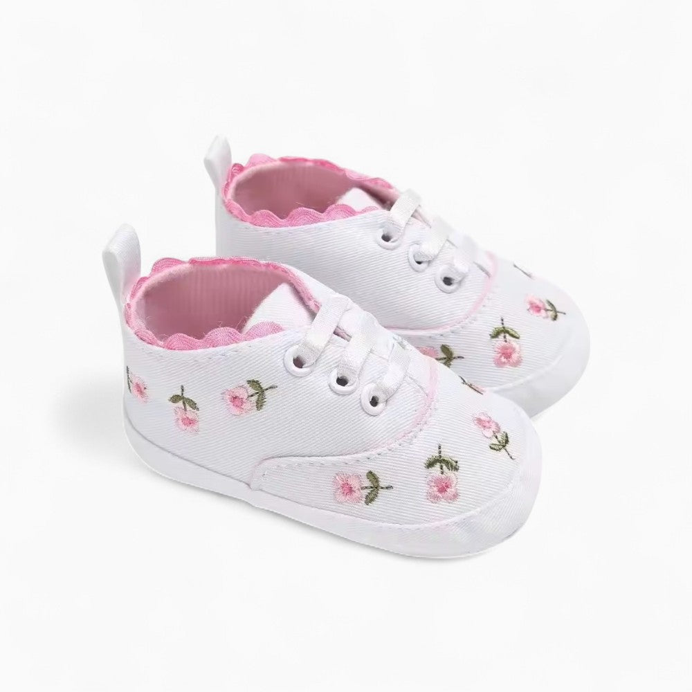Mocassins Souples Avec Motif Fleur Pour Bébé Fille