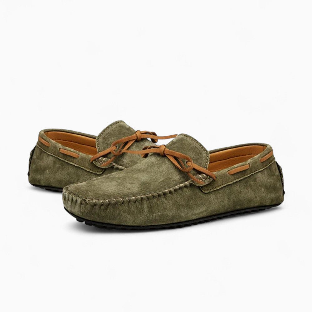 Mocassins Souples Antidérapants En Daim Pour Homme