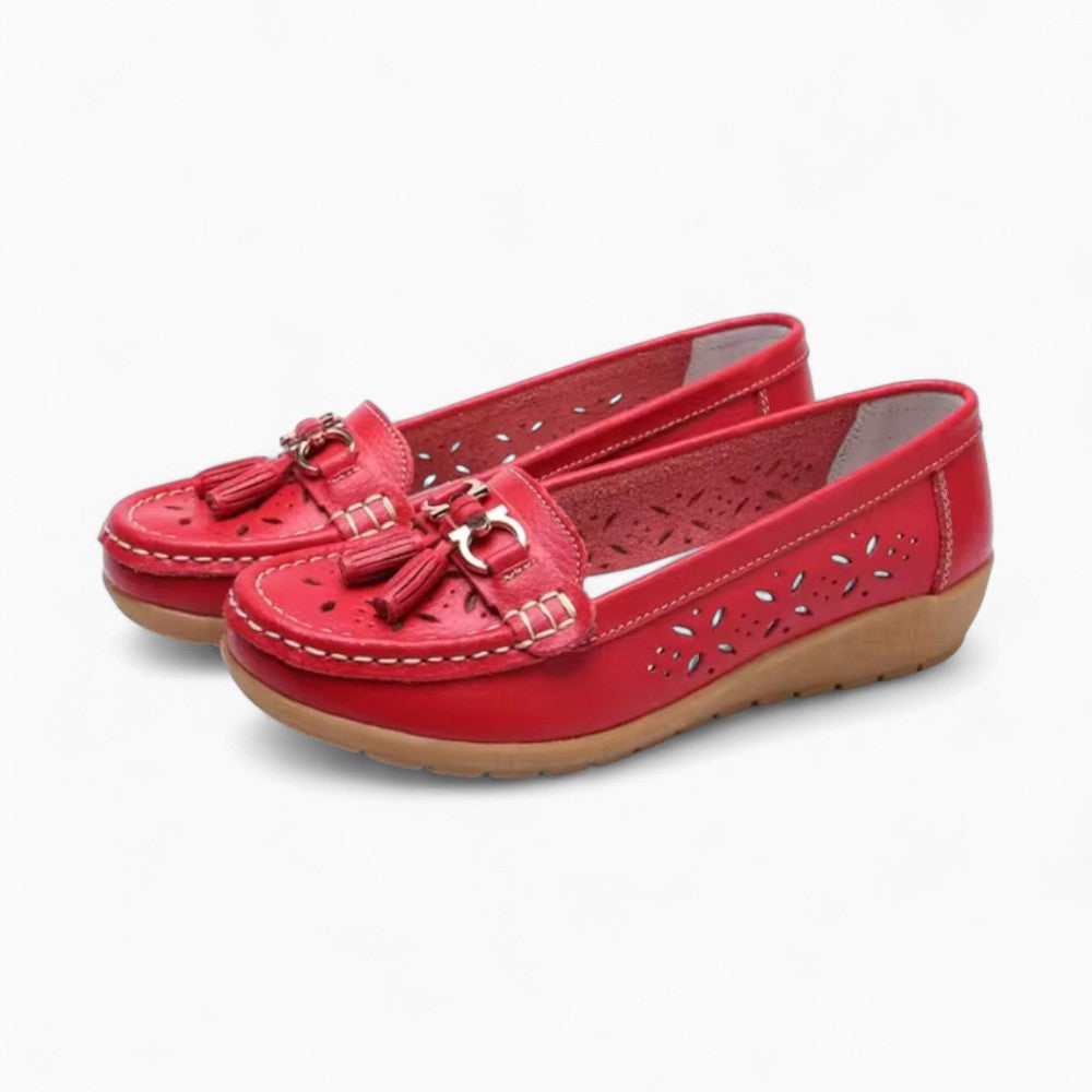 Mocassins Souples Ajourés À Glands Pour Femme
