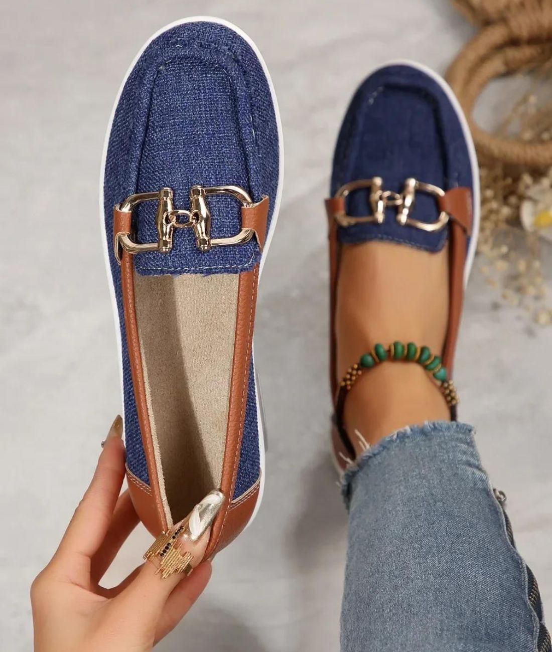 Mocassin Ballerine Avec Boucle Fine