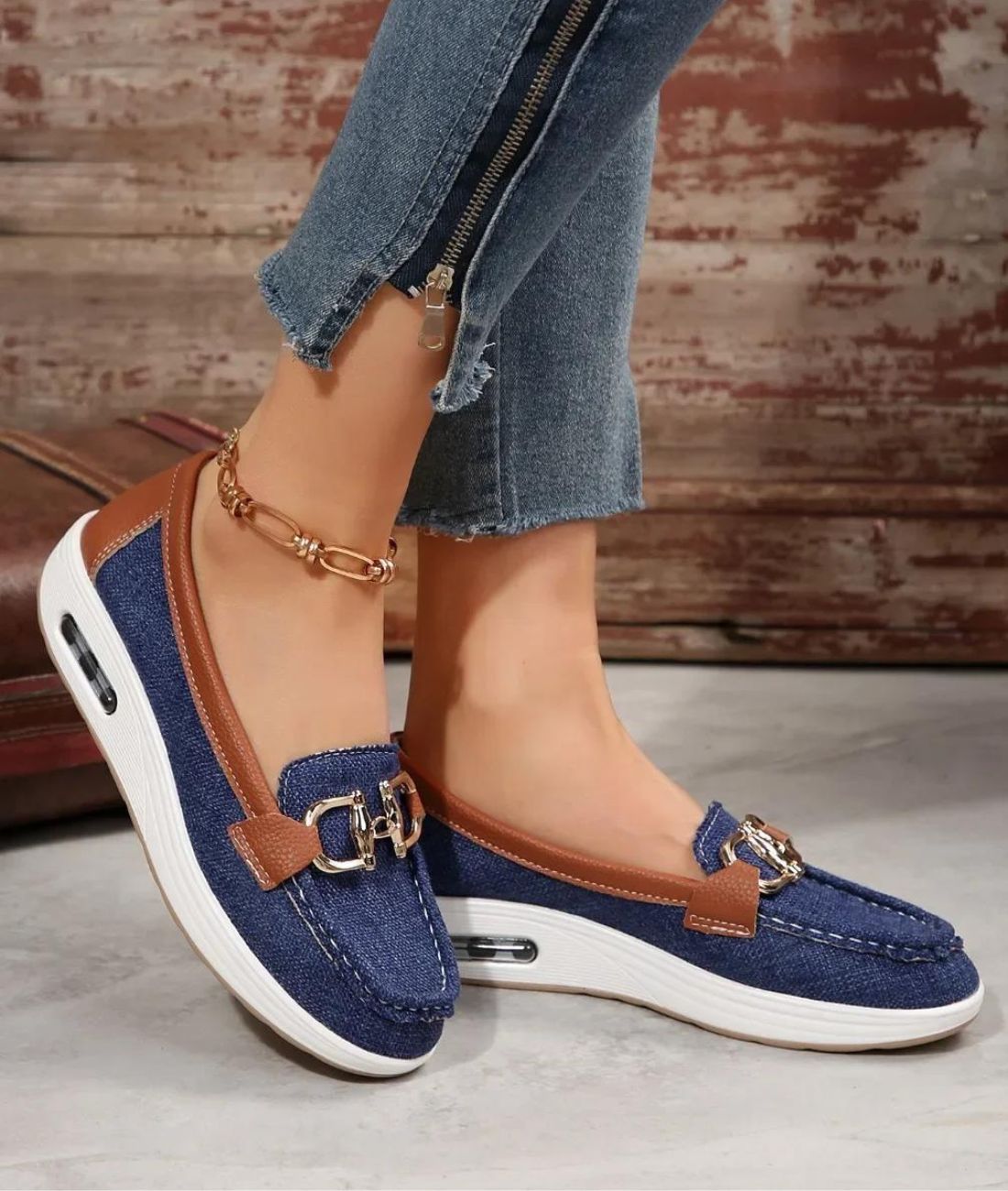 Mocassin Ballerine Avec Boucle Fine
