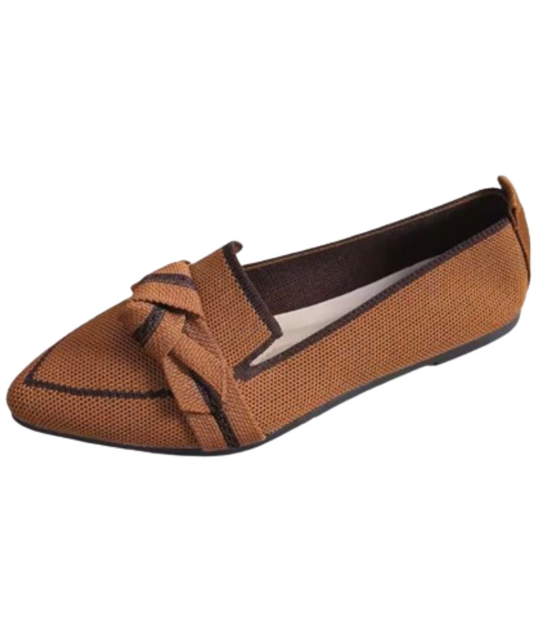 Mocassin Ballerine Bout Pointu Avec Boucles