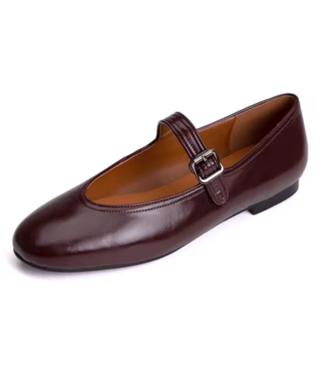 Mocassin Ballerine À Talon Vernis