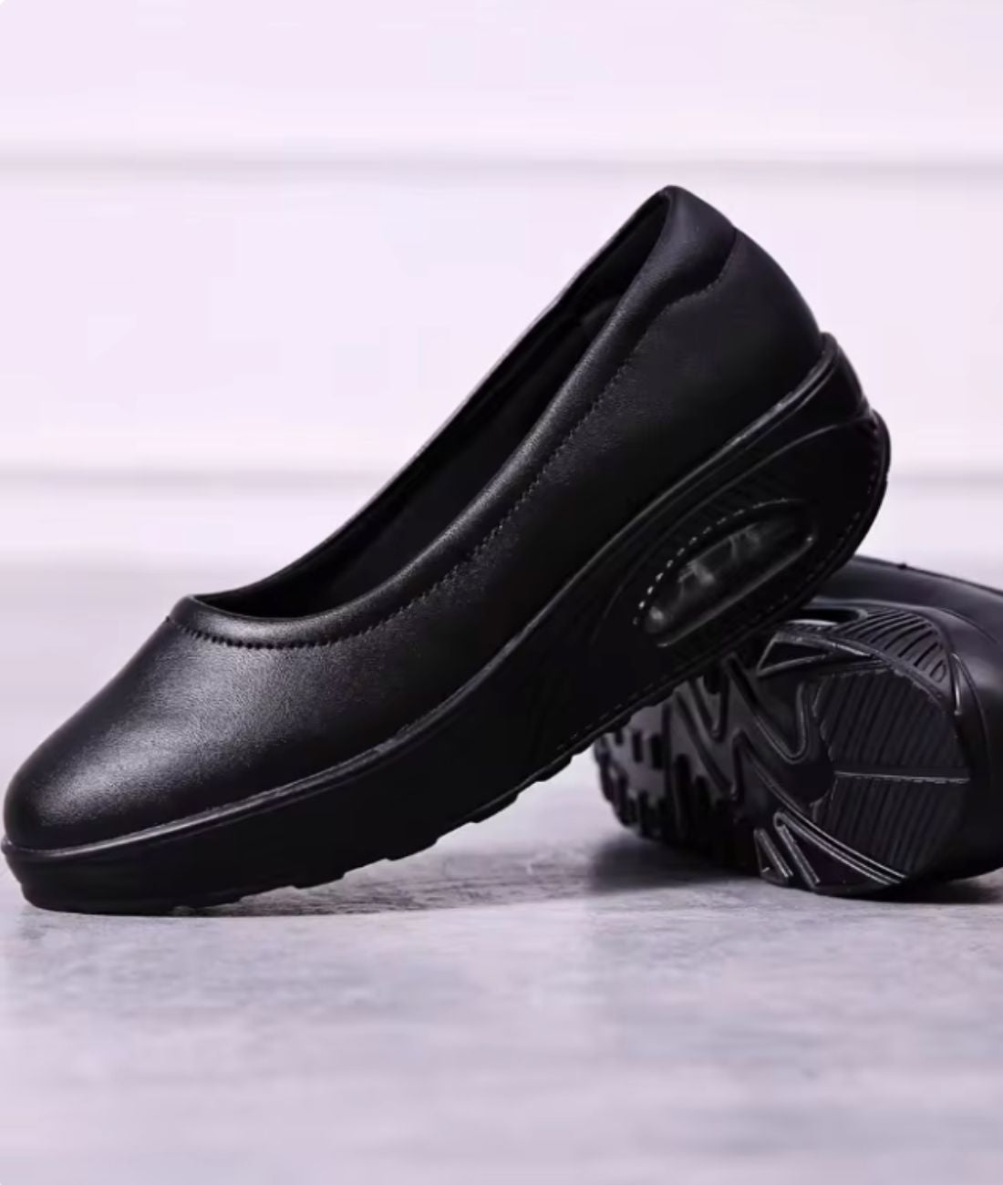 Mocassin Ballerine Vernis À Bout Rond