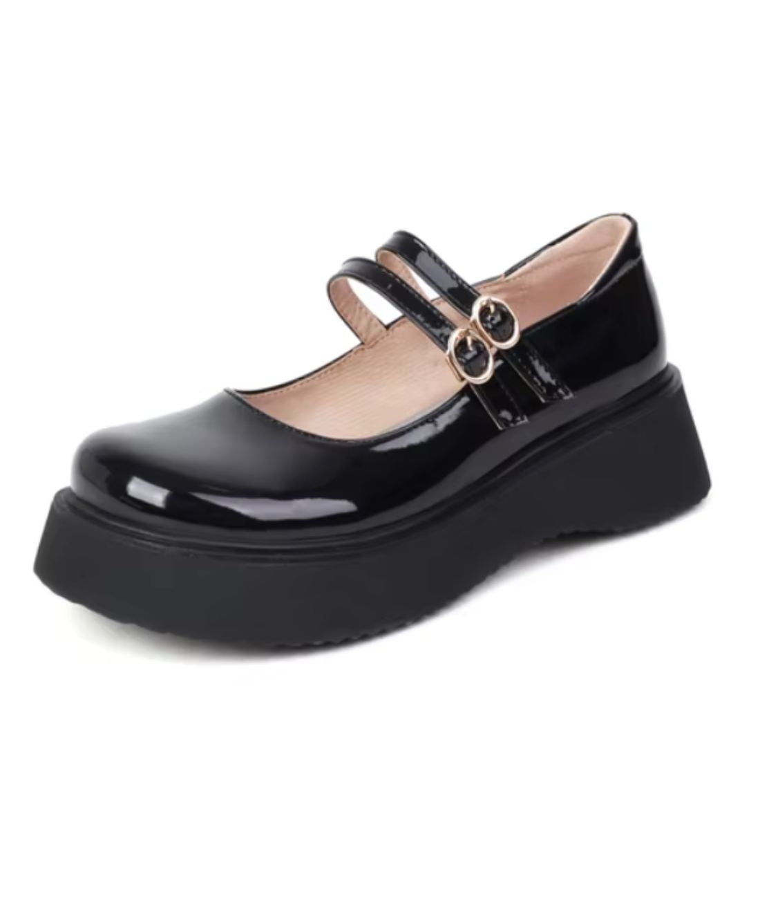 Mocassin Ballerine Vernis À Doubles Boucles