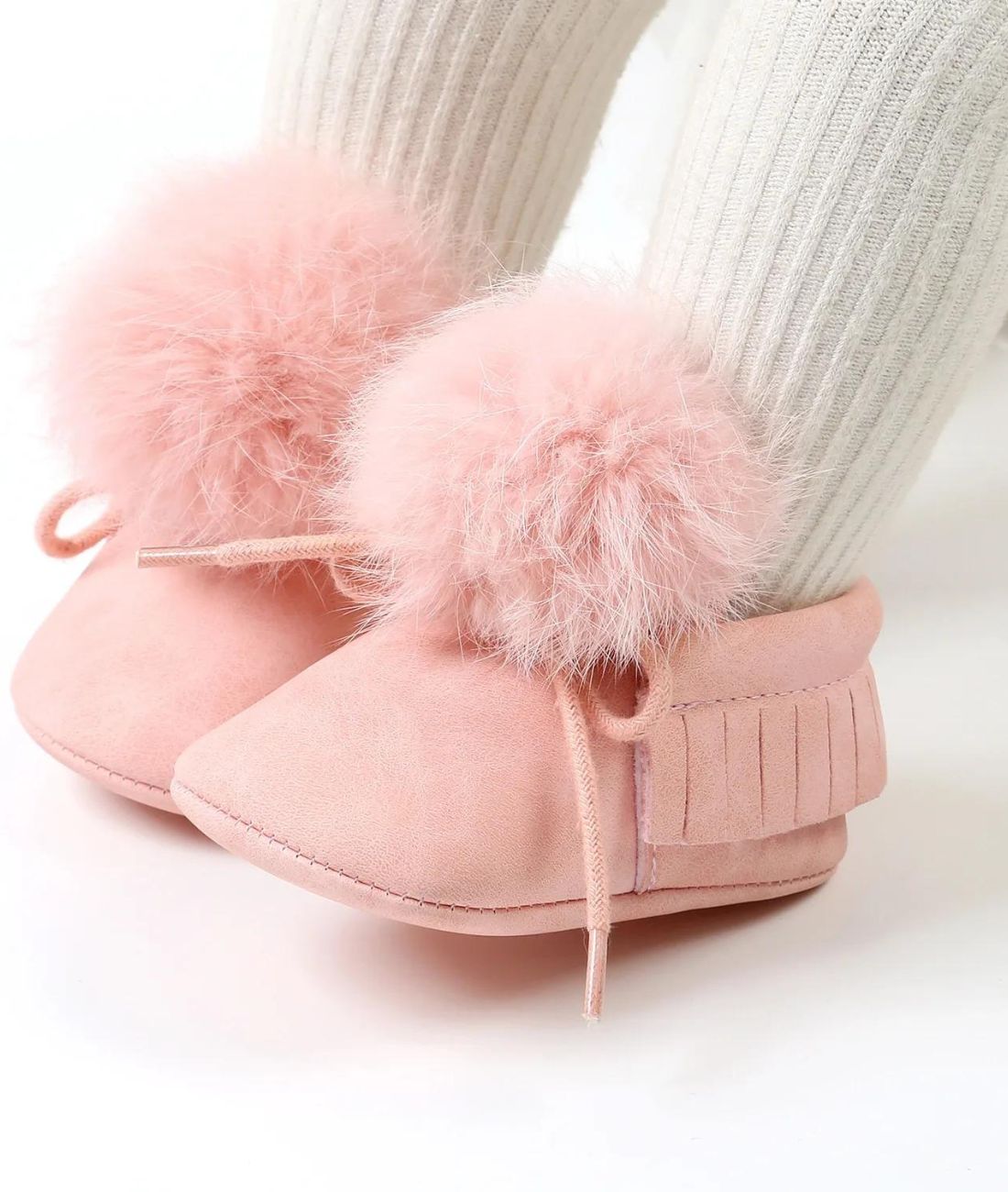 Mocassin Pour Bébé Fille Effet Daim D’hiver