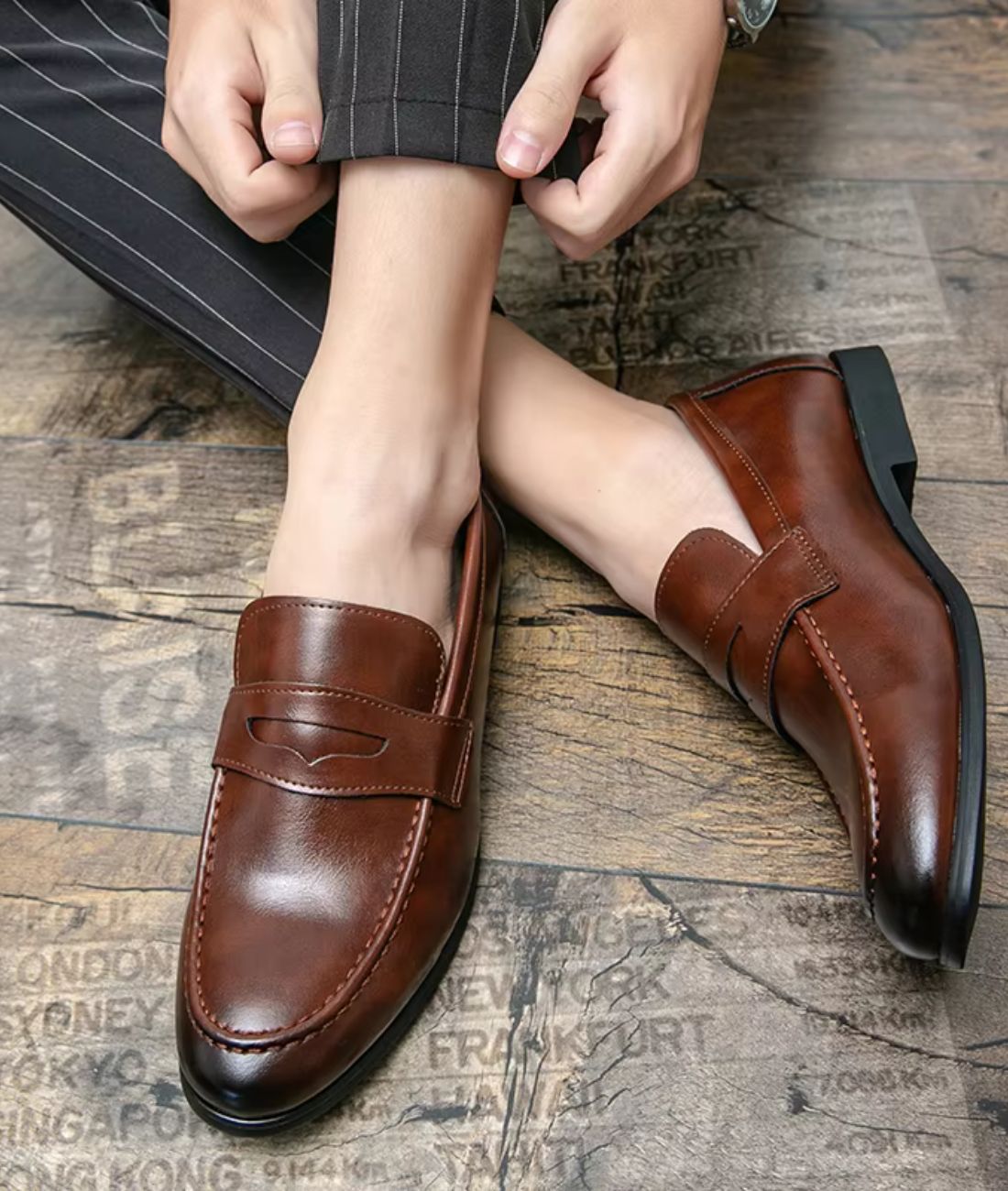Mocassin Cuir Homme Semelle Gomme