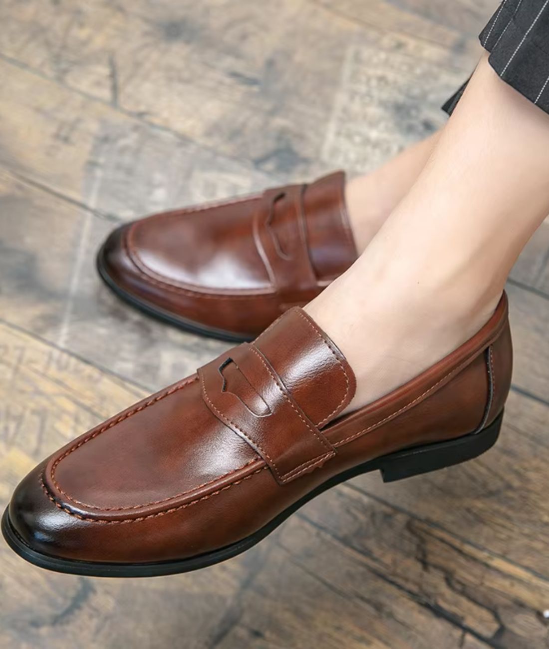 Mocassin Cuir Homme Semelle Gomme