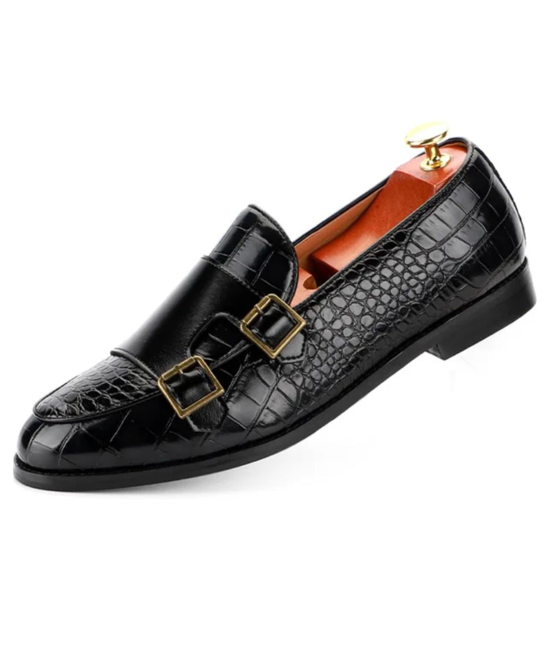Mocassin En Cuir À Imprimé Crocodile Pour Hommes