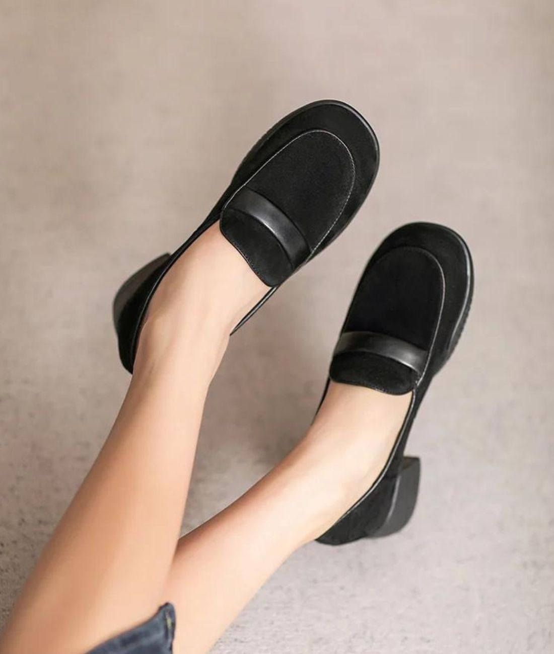 Mocassin En Daim Suédé Britannique Pour Femmes