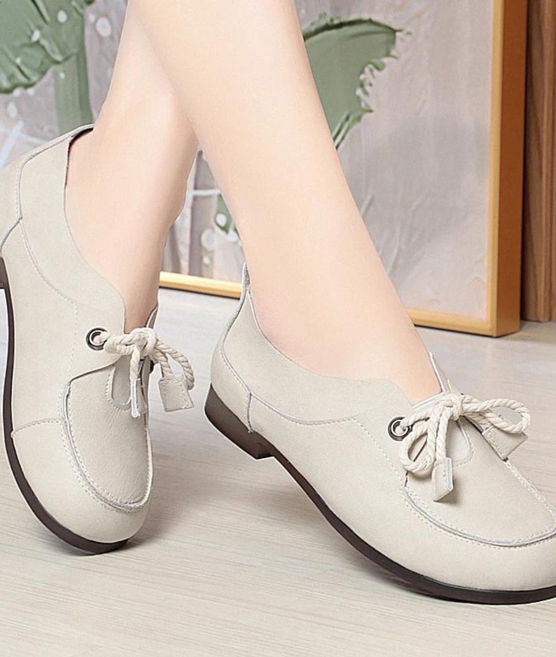 Mocassin À Lacets À Semelles Épaisses Pour Femme