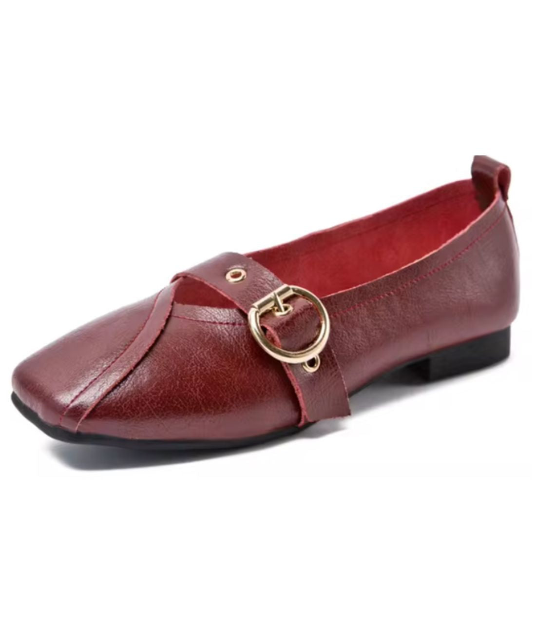 Mocassin Mary Jane À Bout Carré