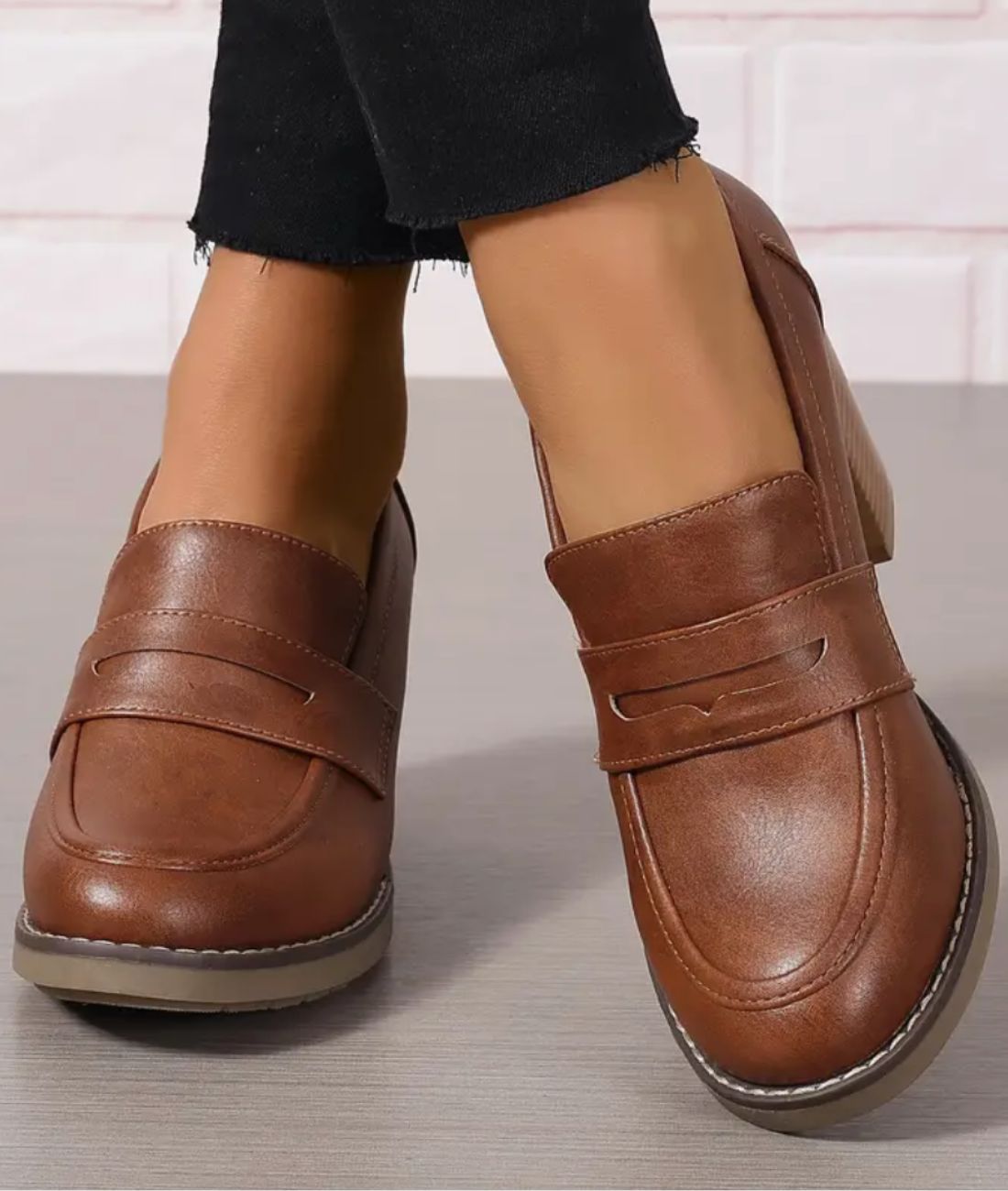 Mocassin À Talons 8cm Pour Femmes