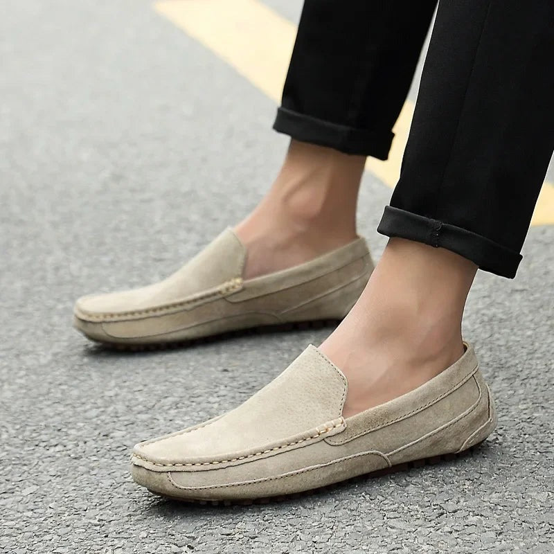 Mocassins Classiques En Cuir Véritable Respirants
