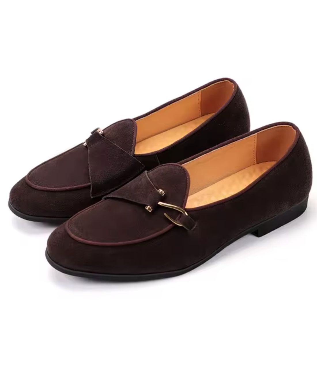 Mocassins À Boucle En Daim De Luxe Pour Homme