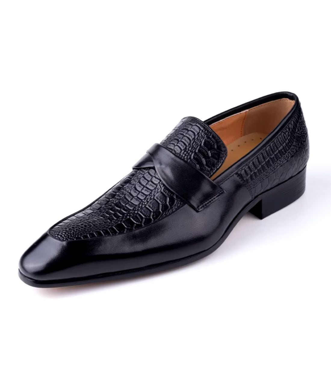 Mocassins À Bout Pointu En Cuir Véritable Pour Homme