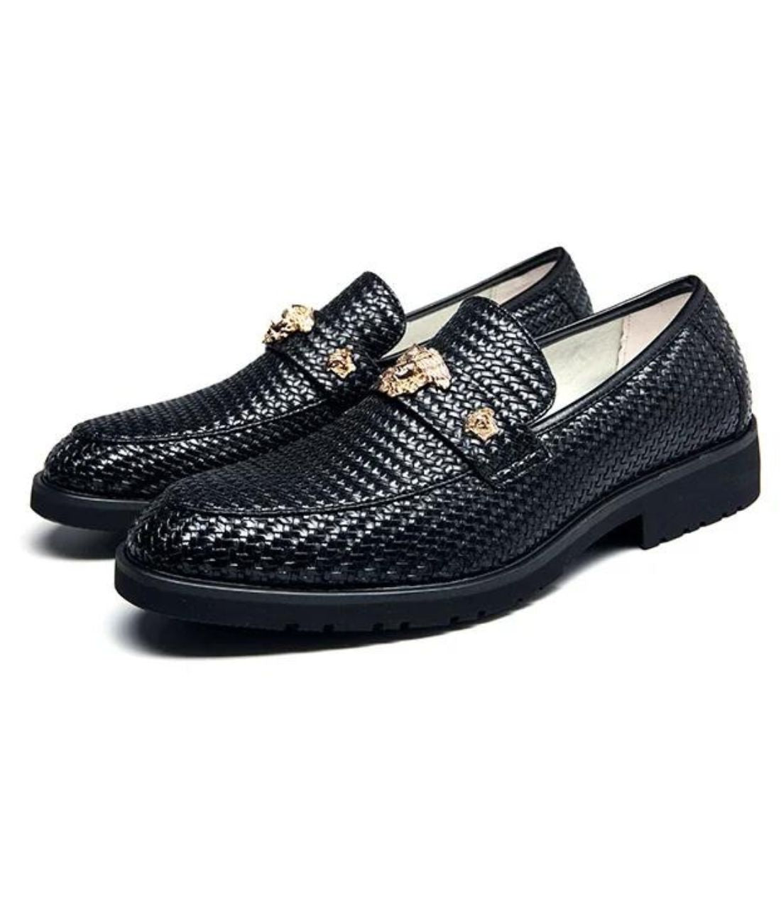 Mocassins À Bout Pointu En Cuir Verni Avec Nœud Décoratif