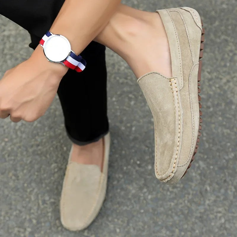 Mocassins Classiques En Cuir Véritable Respirants