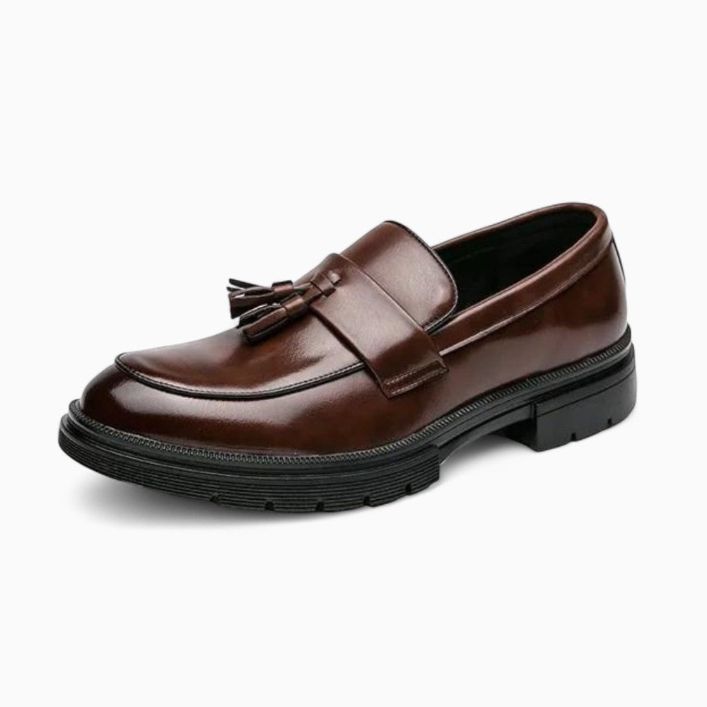 Mocassins Habillés À Glands En Cuir Véritable Pour Homme