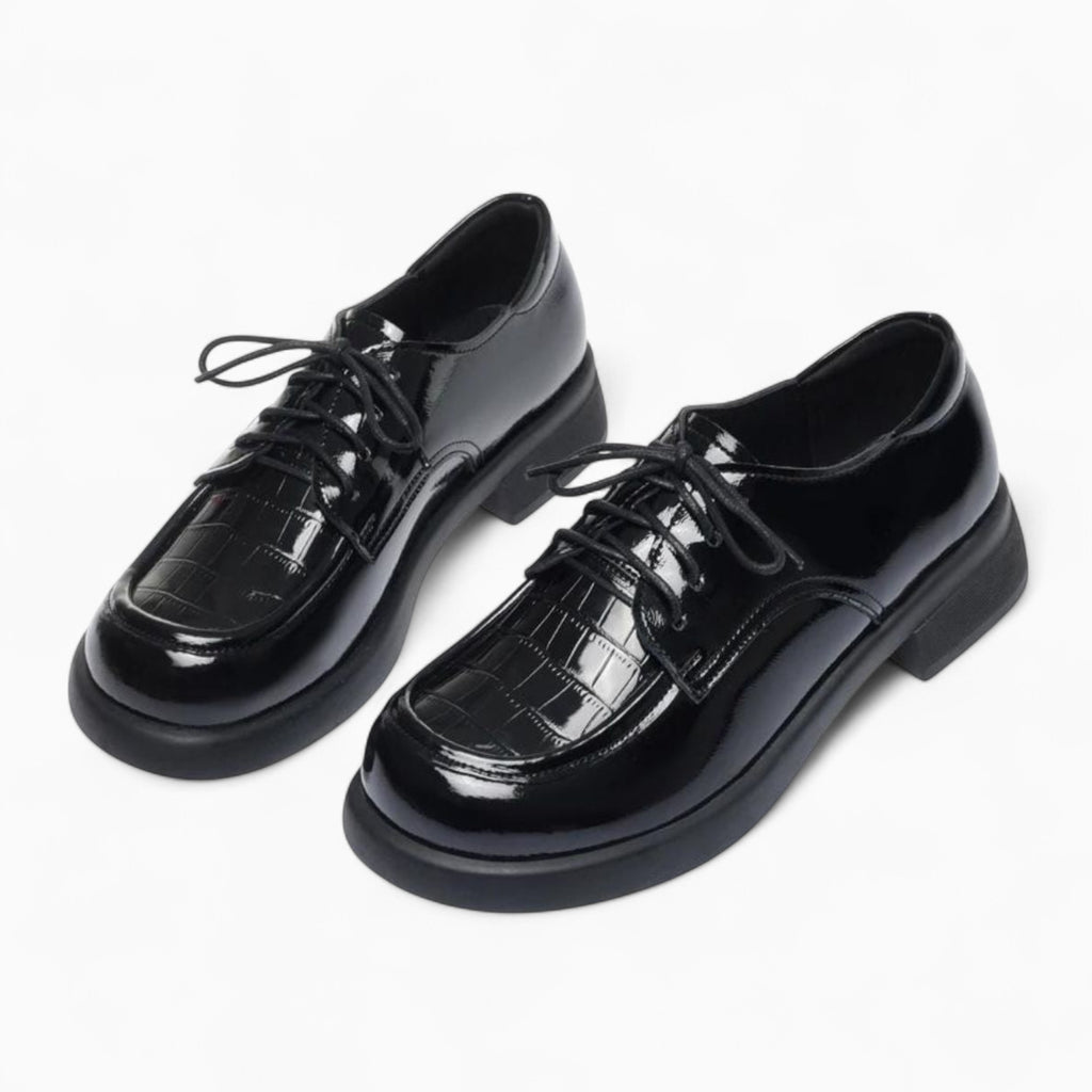 Mocassins À Plateforme Épaisse Style Britannique