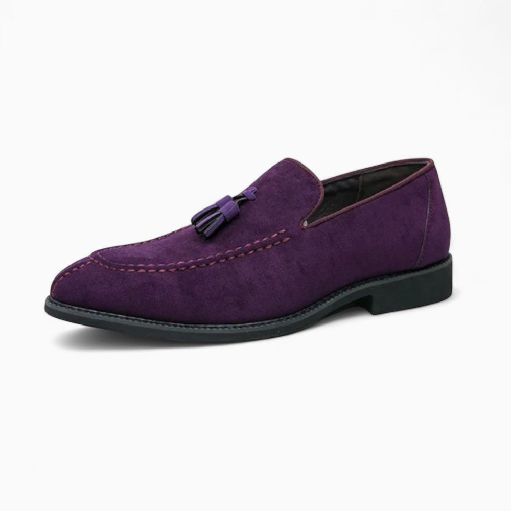 Mocassins Violets En Daim Pour Hommes