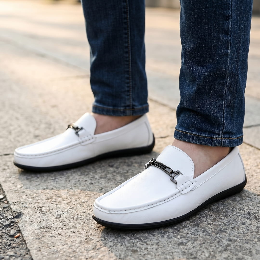Ravello Mocassins en Cuir à Enfiler – Détail Mors Style Chaussures de Conduite