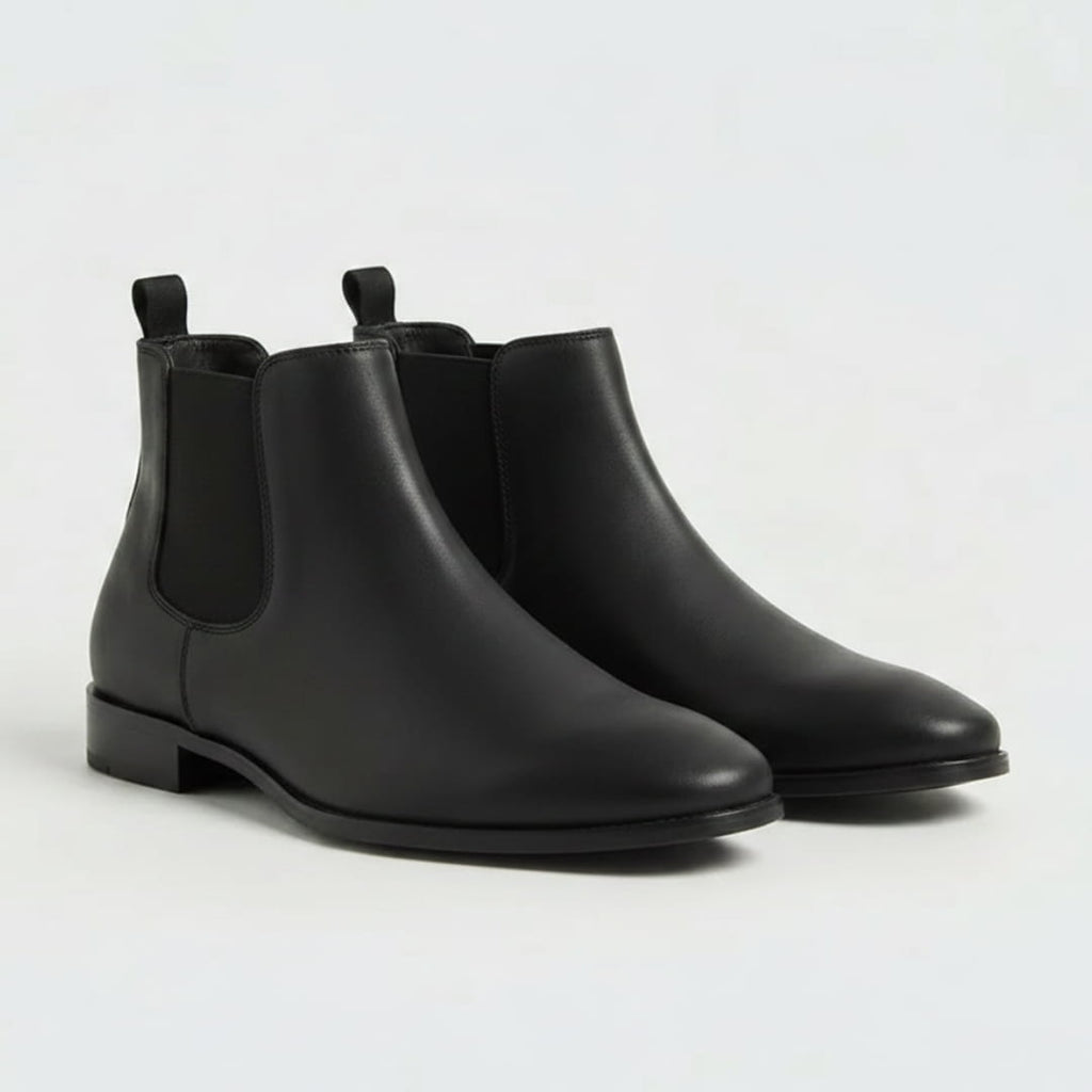 Mario Bottines Chelsea en Cuir – Panneaux Élastiques Chaussage Pratique À Enfiler Silhouette Cheville