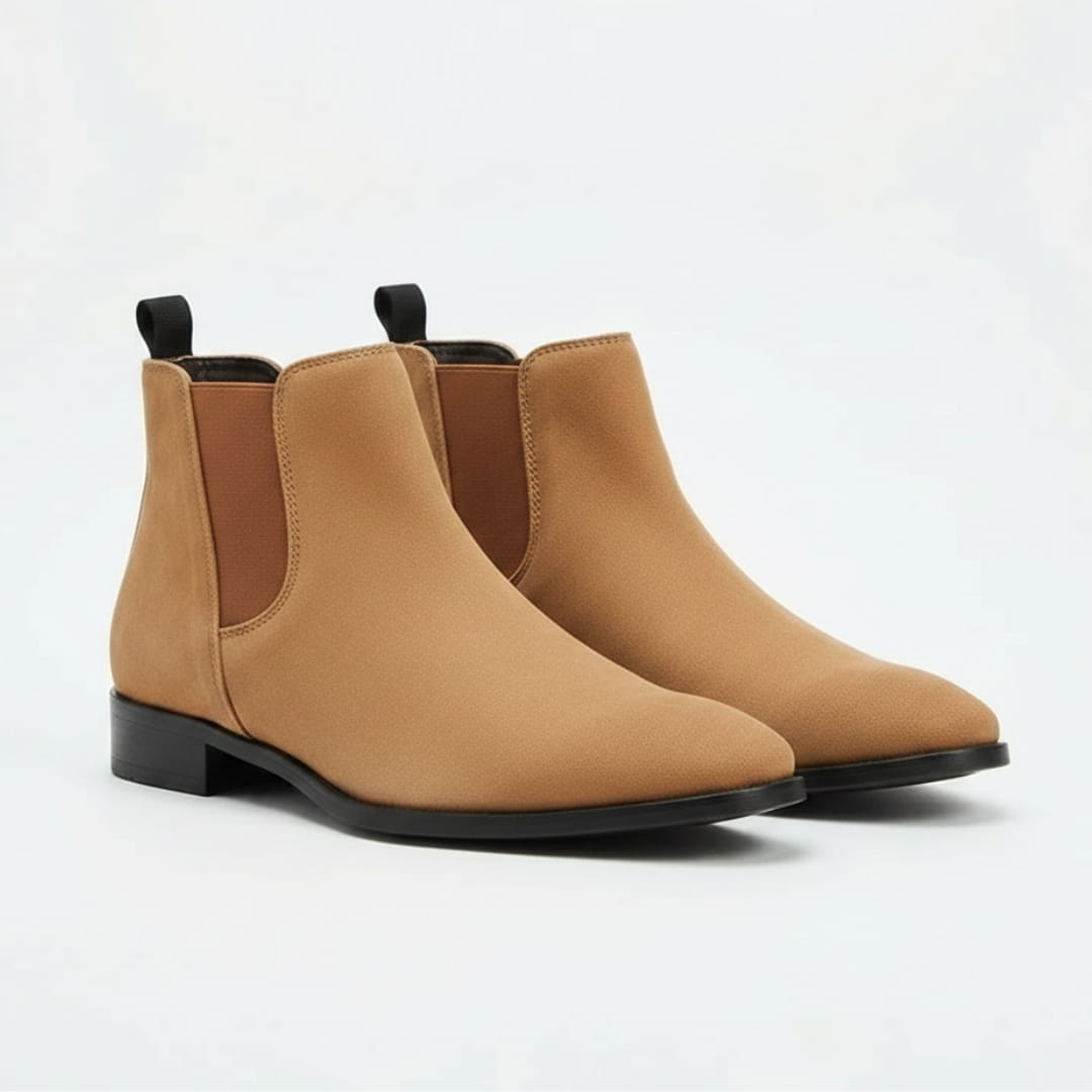 Mario Bottines Chelsea en Cuir – Panneaux Élastiques Chaussage Pratique À Enfiler Silhouette Cheville