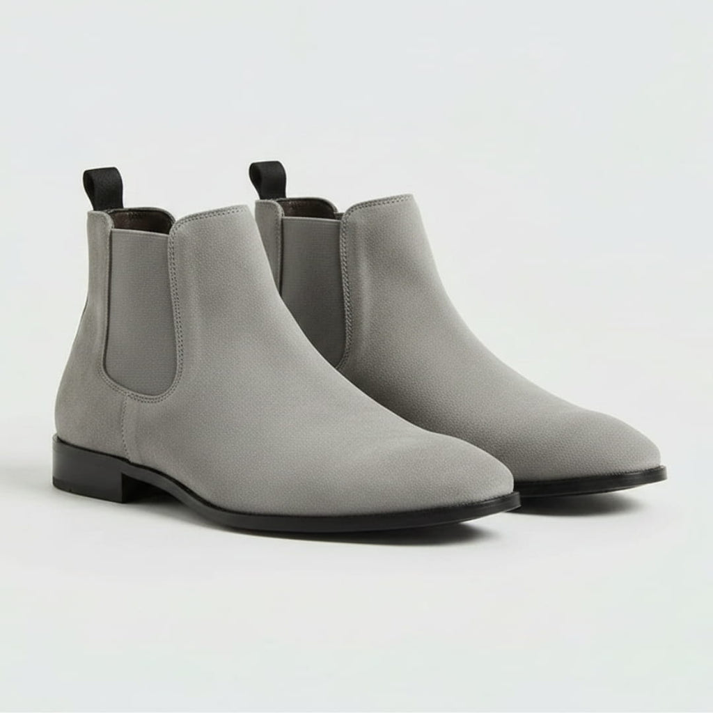 Mario Bottines Chelsea en Cuir – Panneaux Élastiques Chaussage Pratique À Enfiler Silhouette Cheville