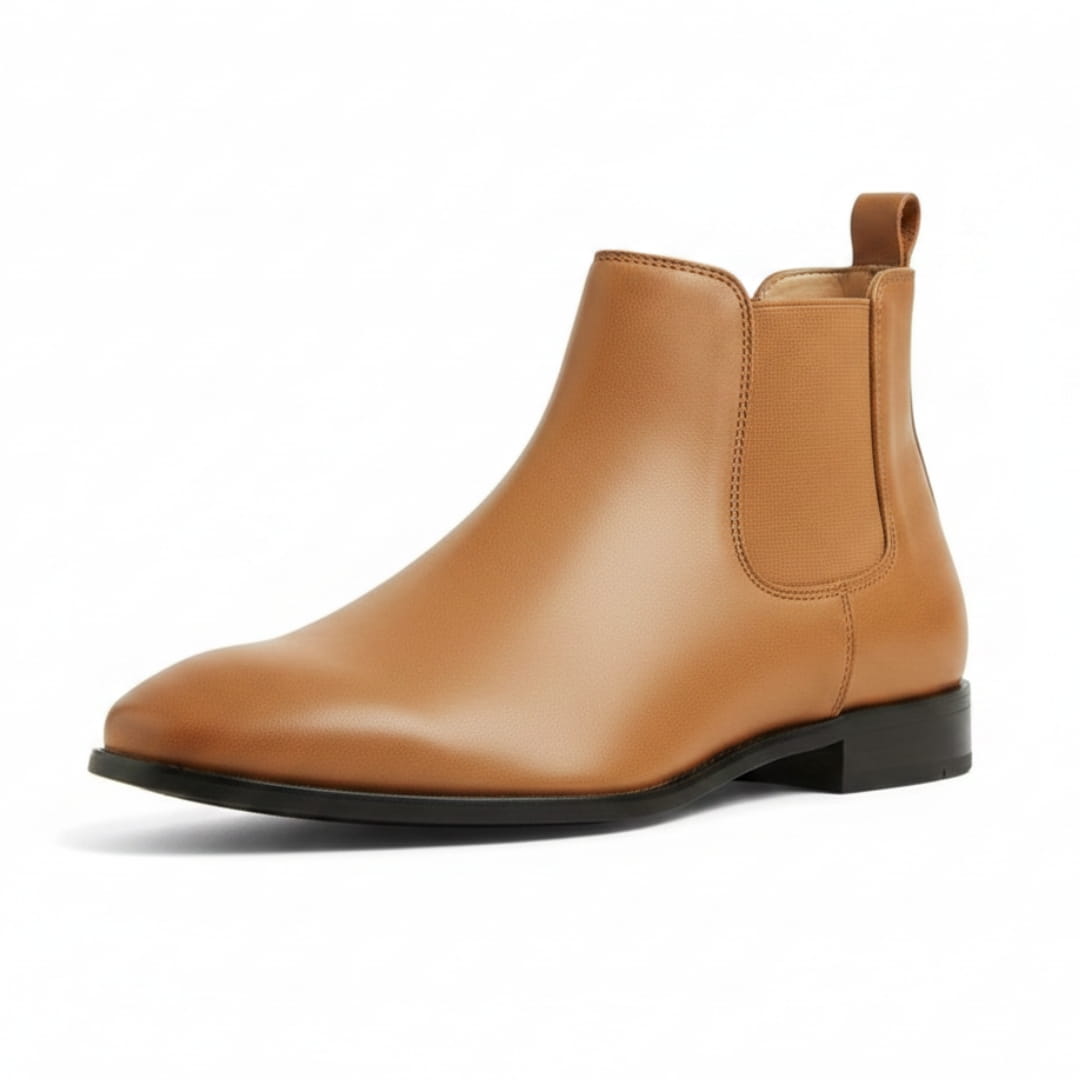 Mario Bottines Chelsea en Cuir – Panneaux Élastiques Chaussage Pratique À Enfiler Silhouette Cheville