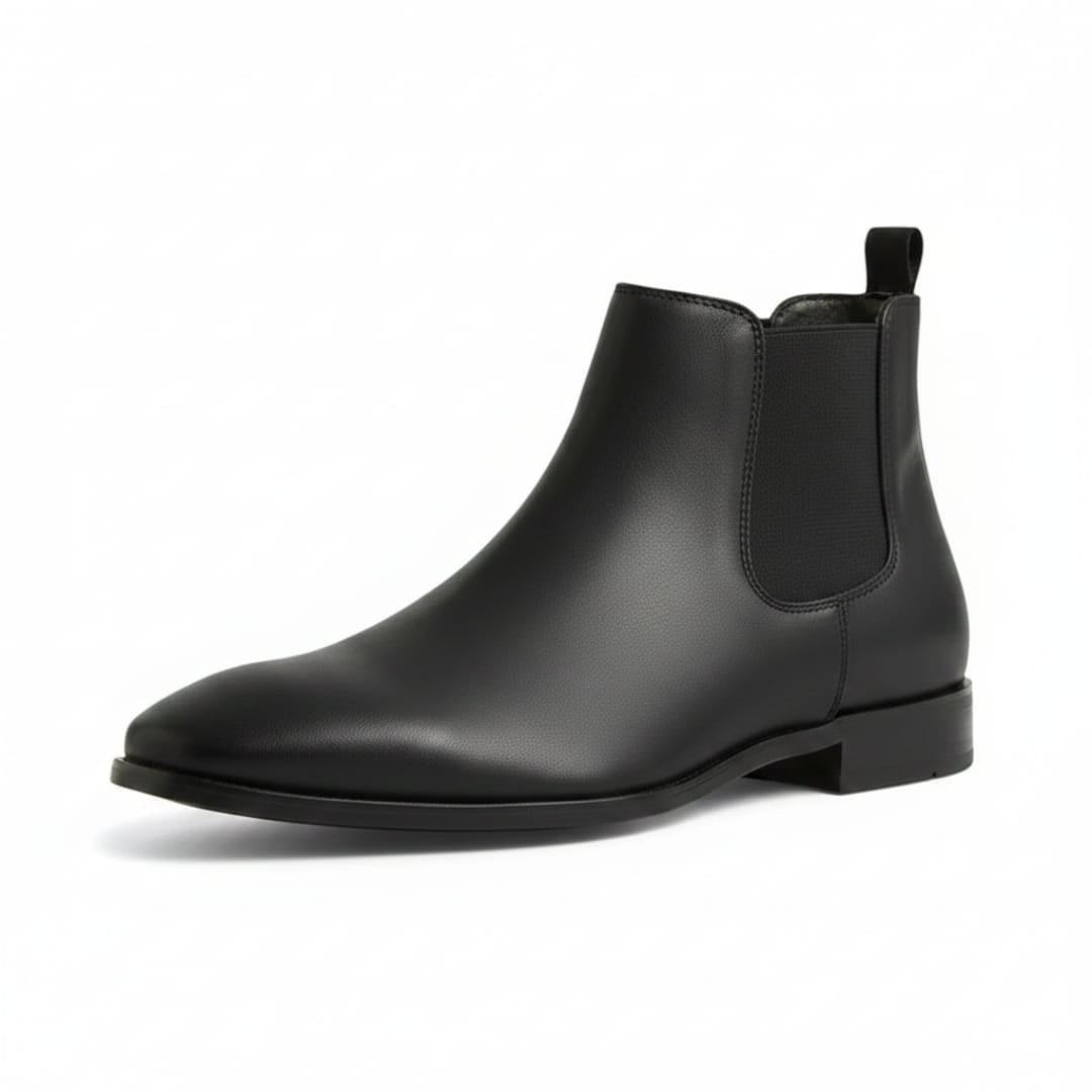 Mario Bottines Chelsea en Cuir – Panneaux Élastiques Chaussage Pratique À Enfiler Silhouette Cheville