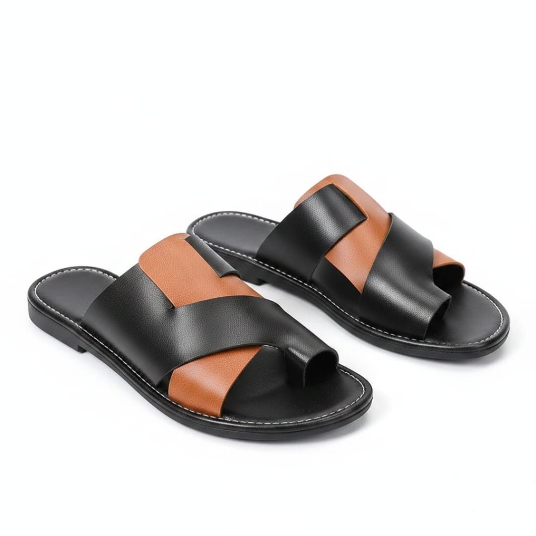 Weston Sandales en Cuir à Brides Croisées – Semelle Confort Slides Minimalistes