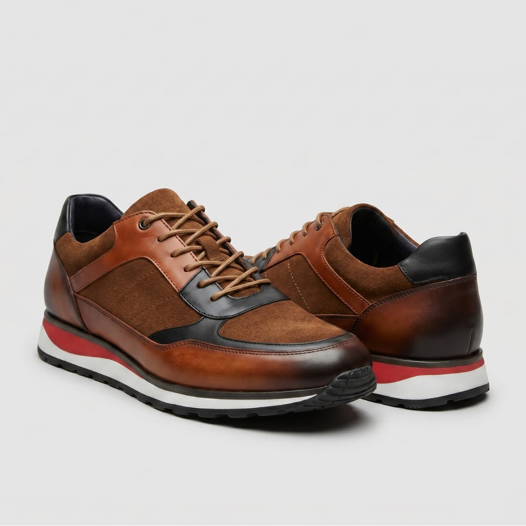 Marcello Sneakers Classiques en Cuir Haut de Gamme – Baskets Confortables Casual