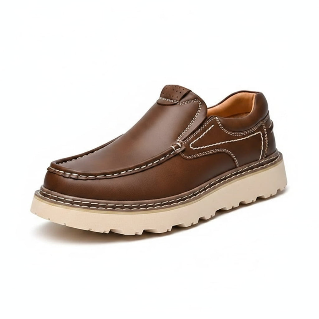 Alberto Mocassins Classiques en Cuir – Semelle Antidérapante Durable Style Casual