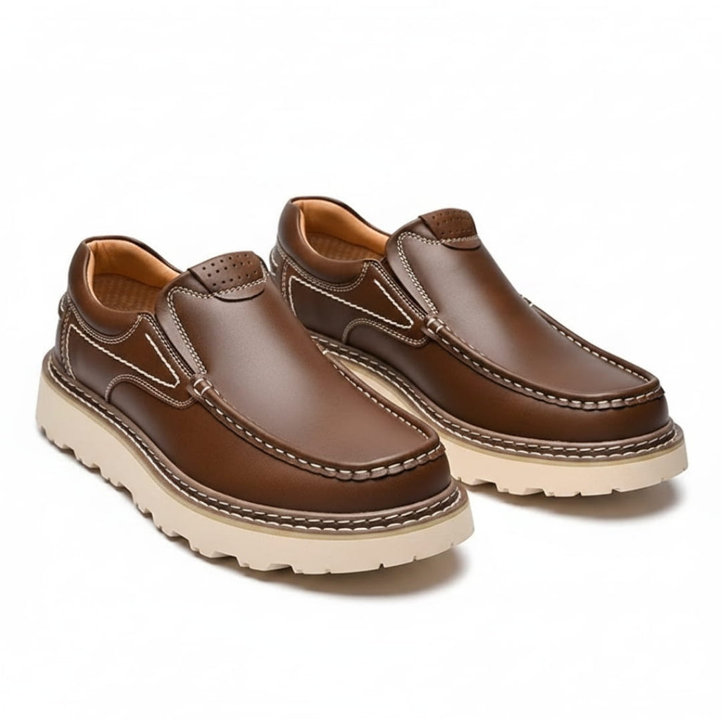 Alberto Mocassins Classiques en Cuir – Semelle Antidérapante Durable Style Casual