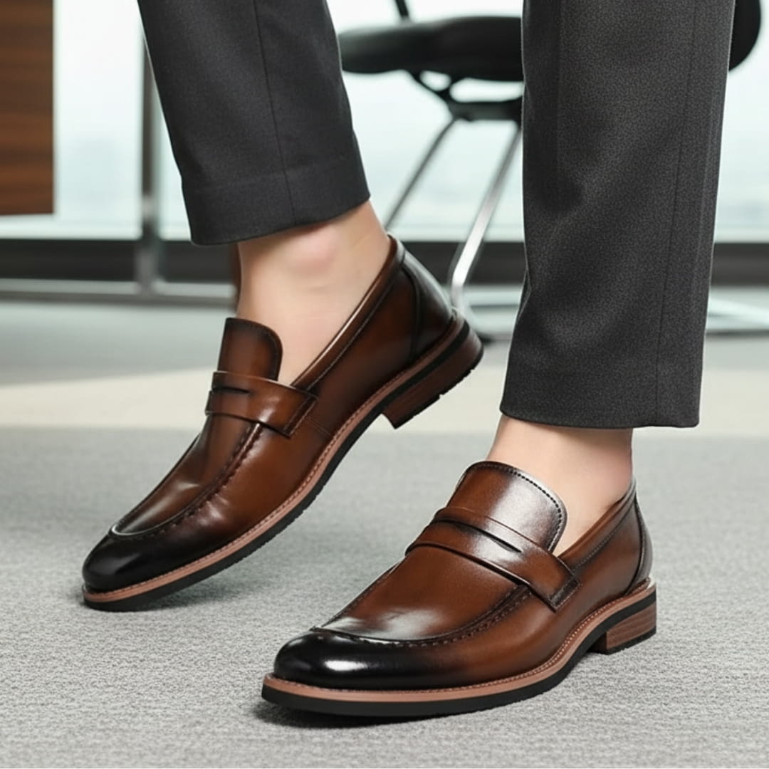 Fernand Mocassins Penny en Cuir Italien – Chaussures Casual Confortables à Enfiler