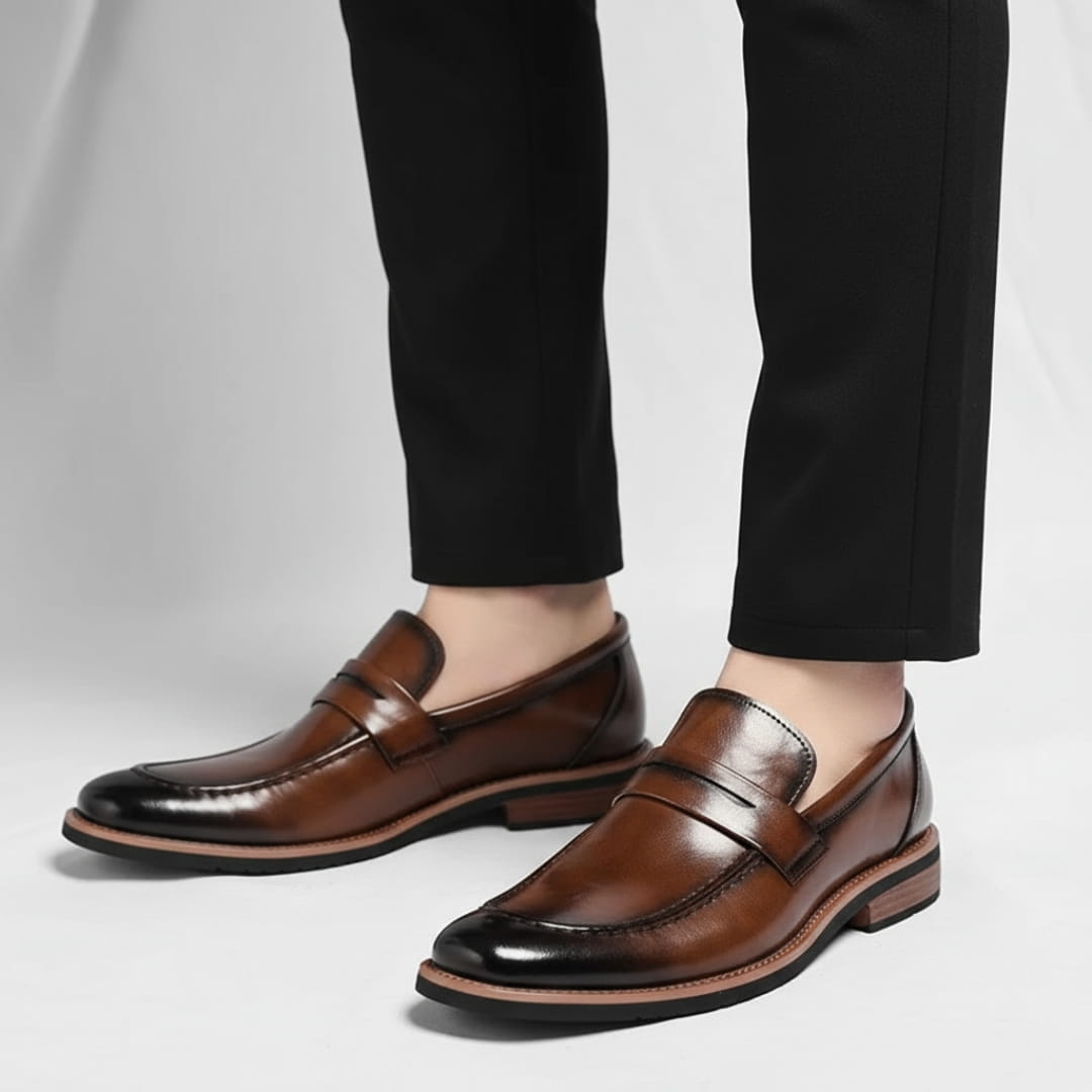 Fernand Mocassins Penny en Cuir Italien – Chaussures Casual Confortables à Enfiler