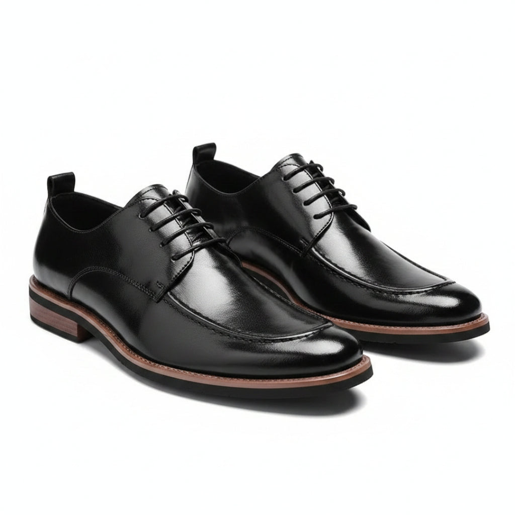 Reginald Chaussures Habillées en Cuir – Souliers Élégants Finition Polie à Lacets