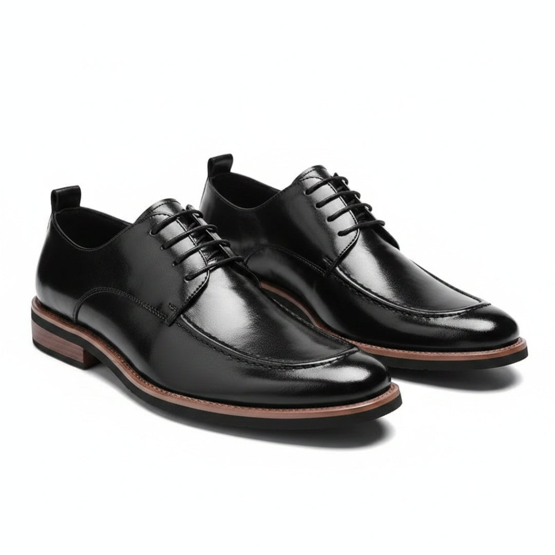 Reginald Chaussures Habillées en Cuir – Souliers Élégants Finition Polie à Lacets
