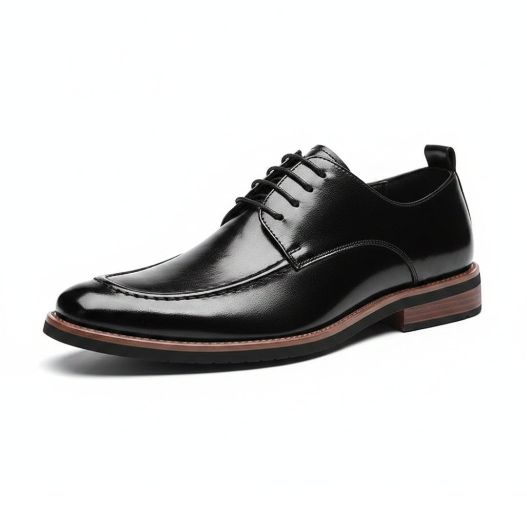 Reginald Chaussures Habillées en Cuir – Souliers Élégants Finition Polie à Lacets