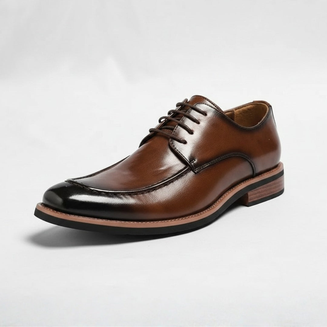 Reginald Chaussures Habillées en Cuir – Souliers Élégants Finition Polie à Lacets