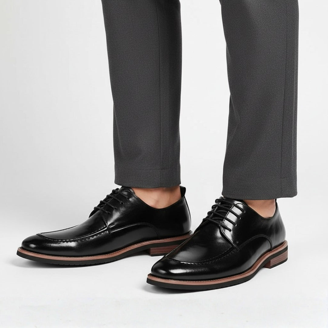Reginald Chaussures Habillées en Cuir – Souliers Élégants Finition Polie à Lacets