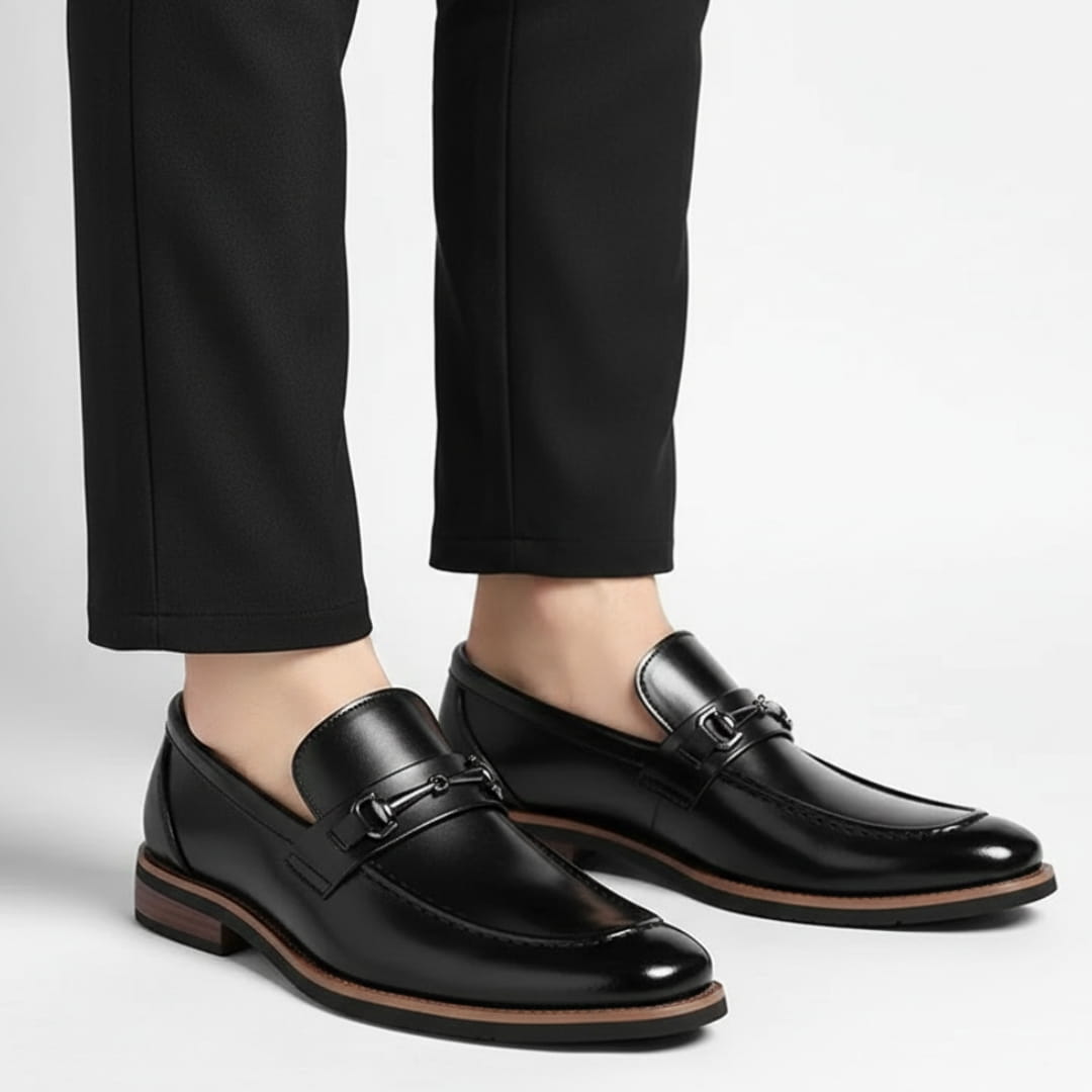 Renley Mocassins en Cuir Italien à Mors Métallique – Chaussures Casual Élégantes