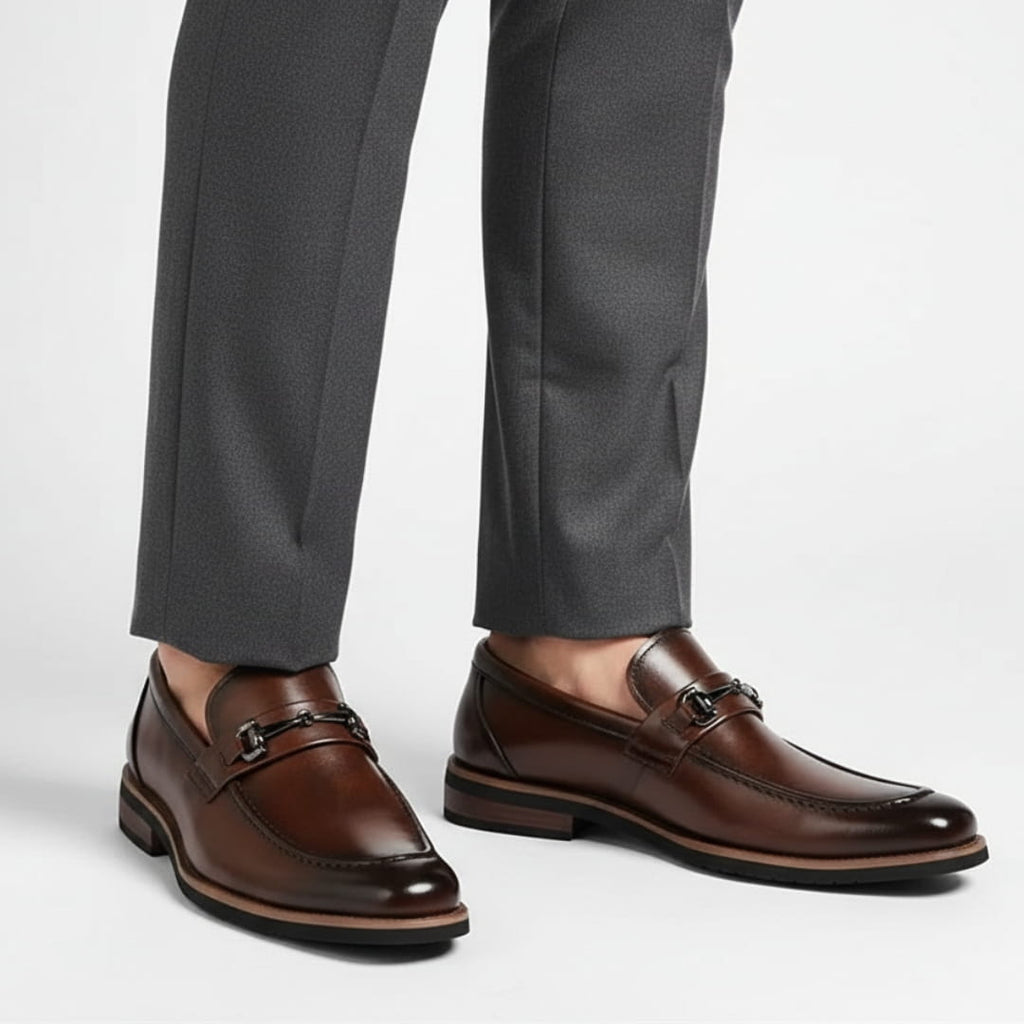 Renley Mocassins en Cuir Italien à Mors Métallique – Chaussures Casual Élégantes
